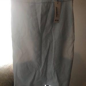 Leather like women’s midi skirt